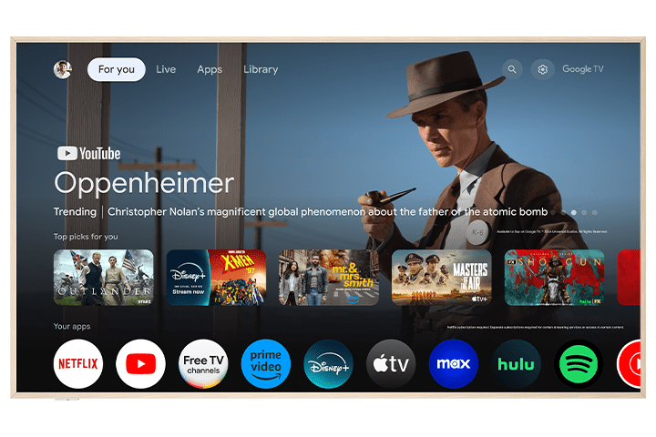 TCL 55" Class NXTVISION 4K QLED Smart TV with Google TV and Flush Wall Mount – 55A300W - Image 2