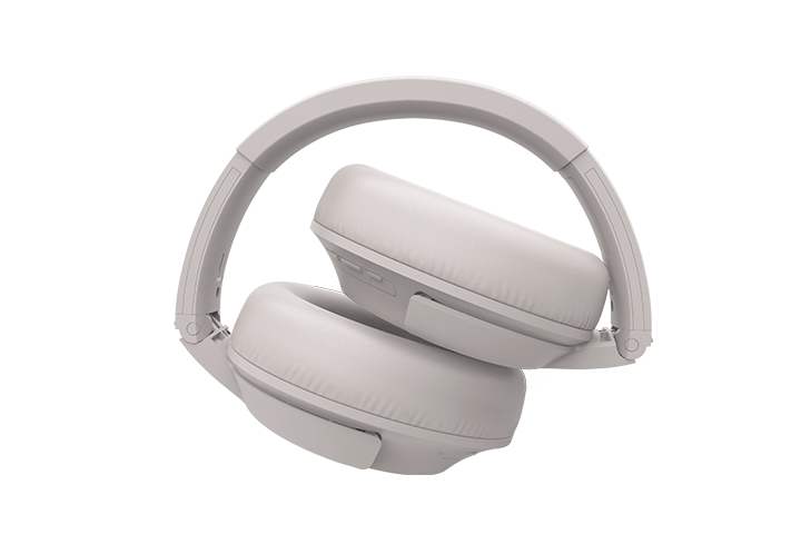 TCL Cement Gray On-Ear Noise Cancelling Hi-Res Wireless Headphones with Built-in Mic - ELIT400NCWT - Image 5