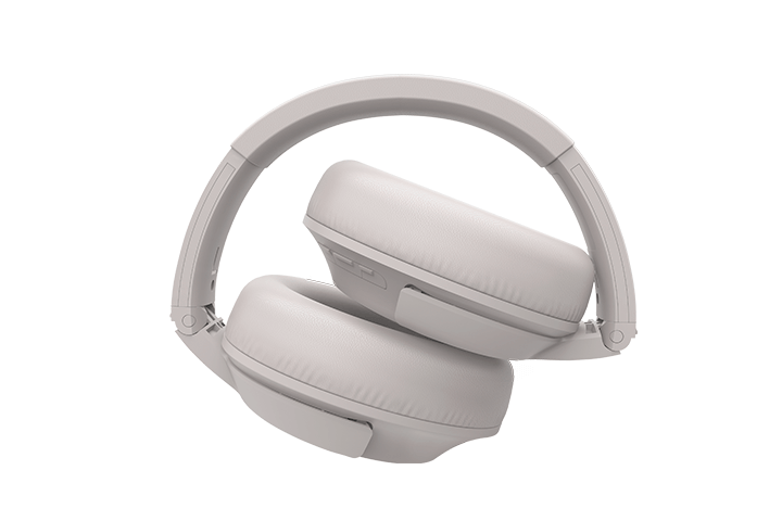 TCL Cement Gray On-Ear Sound Isolating Hi-Res Wireless Headphones with Built-in Mic - ELIT400BTWT - Image 5