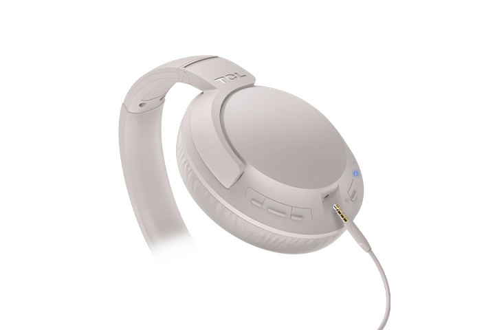 TCL Cement Gray On-Ear Noise Cancelling Hi-Res Wireless Headphones with Built-in Mic - ELIT400NCWT - Image 3