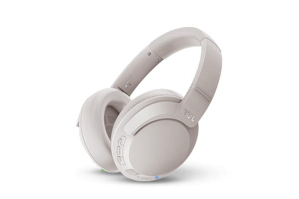 TCL Cement Gray On-Ear Noise Cancelling Hi-Res Wireless Headphones with Built-in Mic - ELIT400NCWT