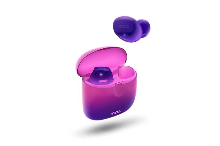 TCL Sunrise Purple True Wireless In-ear Bluetooth Headphones - SOCL500TWS - Image 2