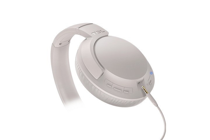 TCL Cement Gray On-Ear Sound Isolating Hi-Res Wireless Headphones with Built-in Mic - ELIT400BTWT - Image 4