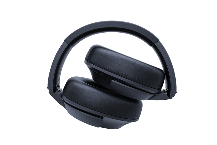 TCL Midnight Blue On-Ear Noise Cancelling Hi-Res Wireless Headphones with Built-in Mic - ELIT400NCBL - Image 2