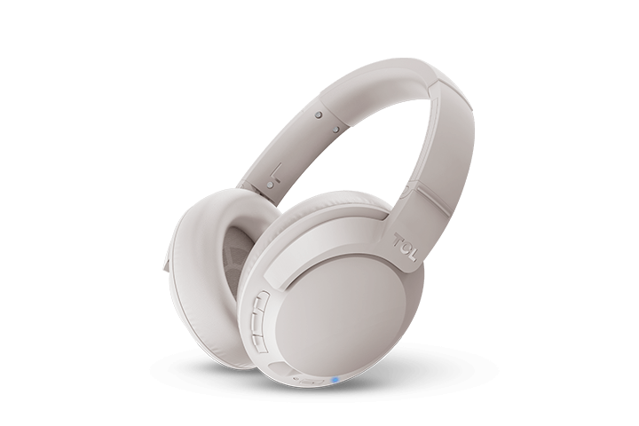 TCL Cement Gray On-Ear Sound Isolating Hi-Res Wireless Headphones with Built-in Mic - ELIT400BTWT