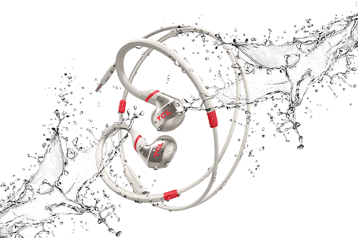 TCL Crimson White In-ear Headphones with Mic - ACTV100WT - Image 4