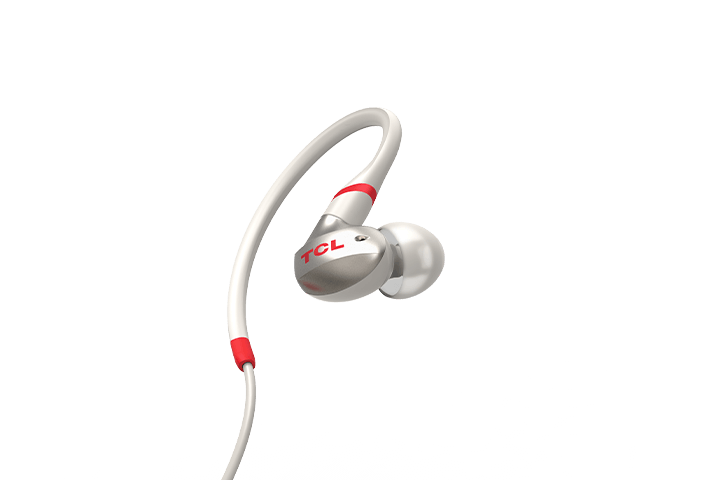 TCL Crimson White In-ear Headphones with Mic - ACTV100WT - Image 3