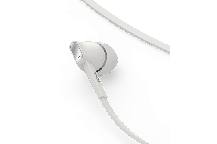 TCL Ash White In-ear Headphones with Mic - MTRO100WT - Image 5