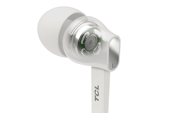 TCL Ash White In-ear Headphones with Mic - MTRO100WT - Image 3
