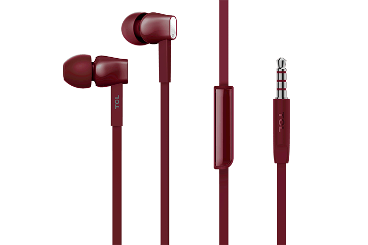 TCL Burgundy Crush In-ear Headphones with Mic - MTRO100RD - Image 2