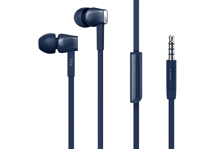 TCL Slate Blue In-ear Headphones with Mic - MTRO100BL - Image 2