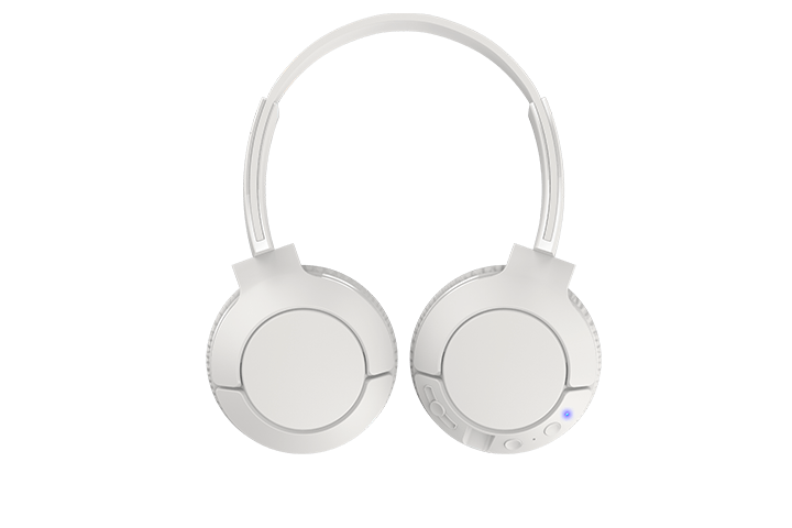 TCL Ash White Wireless On-ear Bluetooth Headphones with Mic - MTRO200BTWT - Image 3
