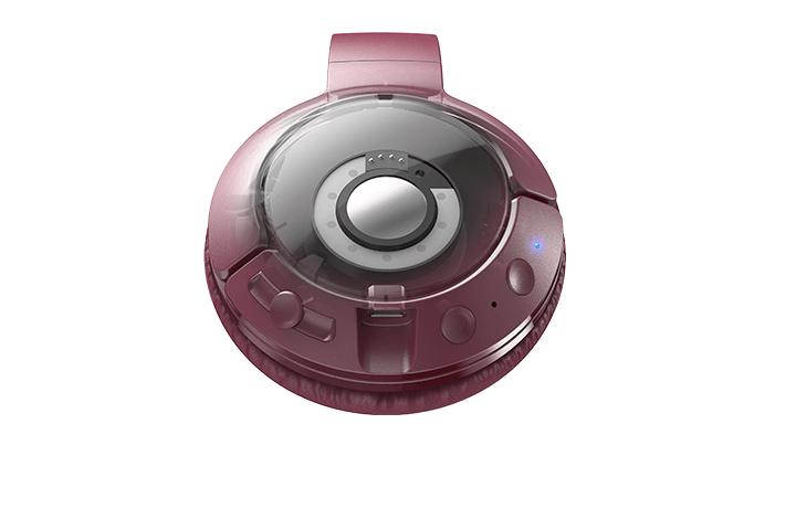 TCL Burgundy Crush Wireless On-ear Bluetooth Headphones with Mic - MTRO200BTRD - Image 4