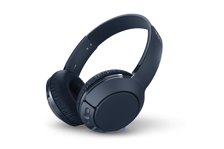 TCL Slate Blue Wireless On-ear Bluetooth Headphones with Mic - MTRO200BTBL - Image 2