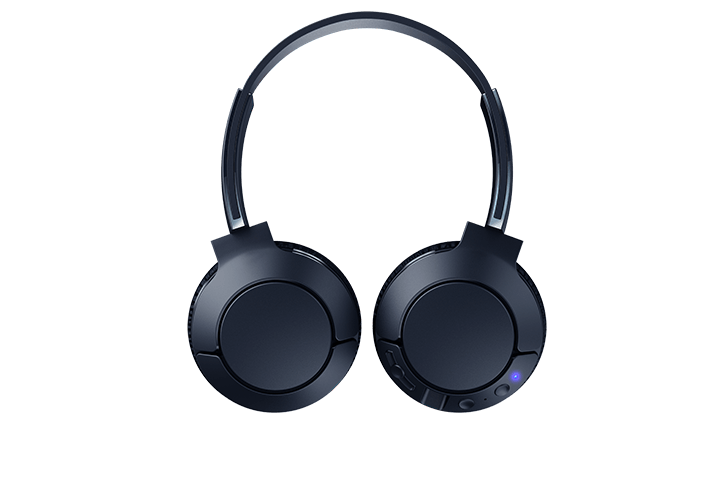TCL Slate Blue Wireless On-ear Bluetooth Headphones with Mic - MTRO200BTBL - Image 3