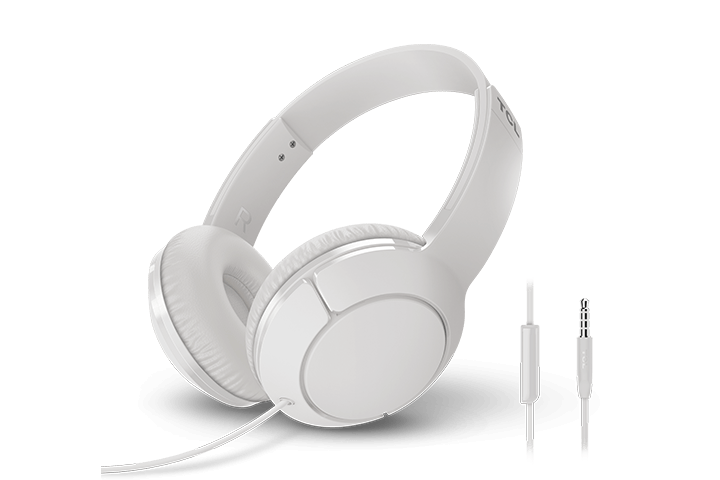 TCL Ash White On-ear Headphones with Mic - MTRO200WT - Image 2