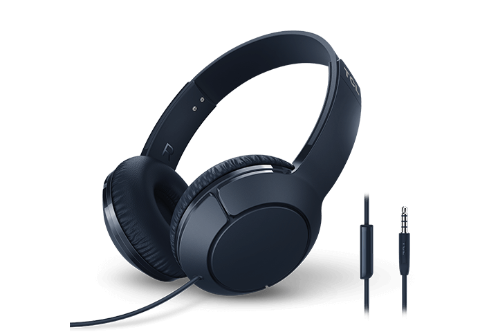 TCL Slate Blue On-ear Headphones with Mic - MTRO200BL - Image 2