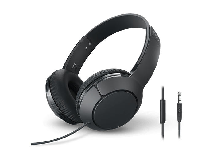 TCL Shadow Black On-ear Headphones with Mic - MTRO200BK - Image 2