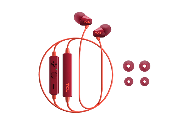 TCL Sunset Orange Wireless In-ear Bluetooth Headphones with Mic - SOCL100BTOR - Image 4