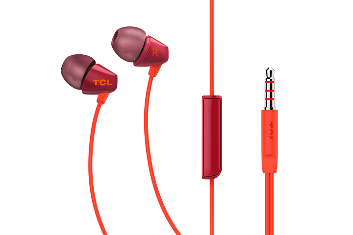 TCL Sunset Orange In-ear Headphones with Mic - SOCL100OR - Image 3