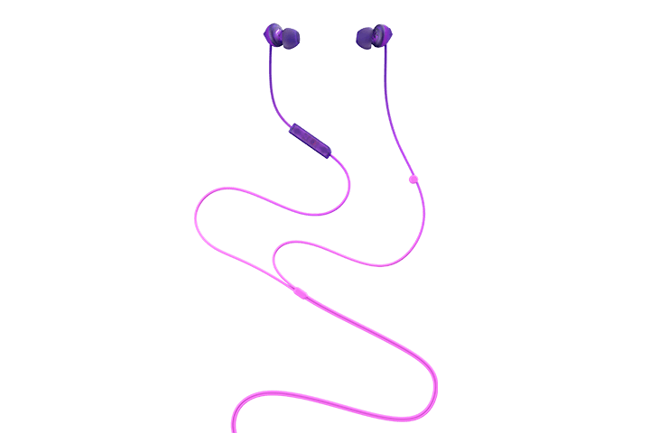 TCL Sunrise Purple In-ear Headphones with Mic - SOCL300PP - Image 2